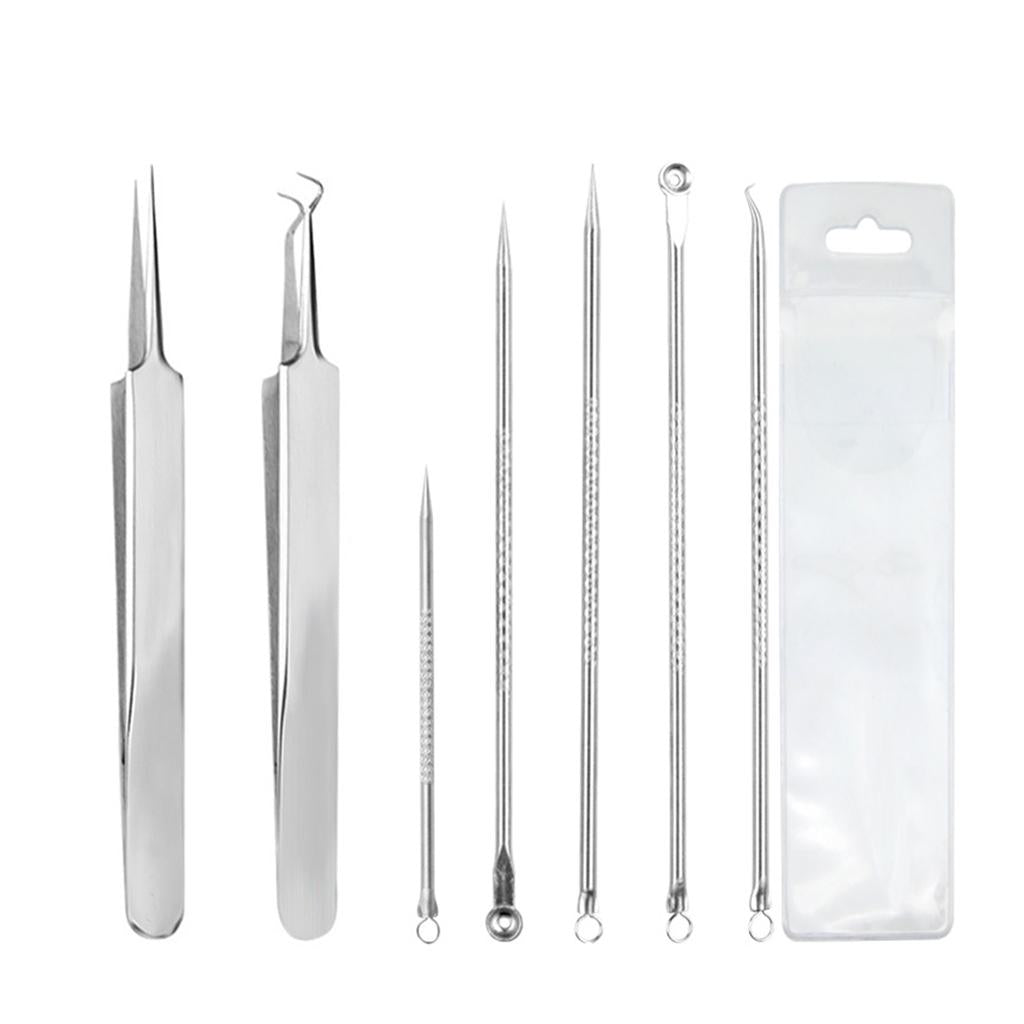 Blackhead Remover Blackhead Tool Kit Pimple Removal Tool 7pcs Silver
