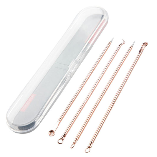 Blackhead Remover Blackhead Tool Kit Pimple Removal Tool 4pcs Rose Gold
