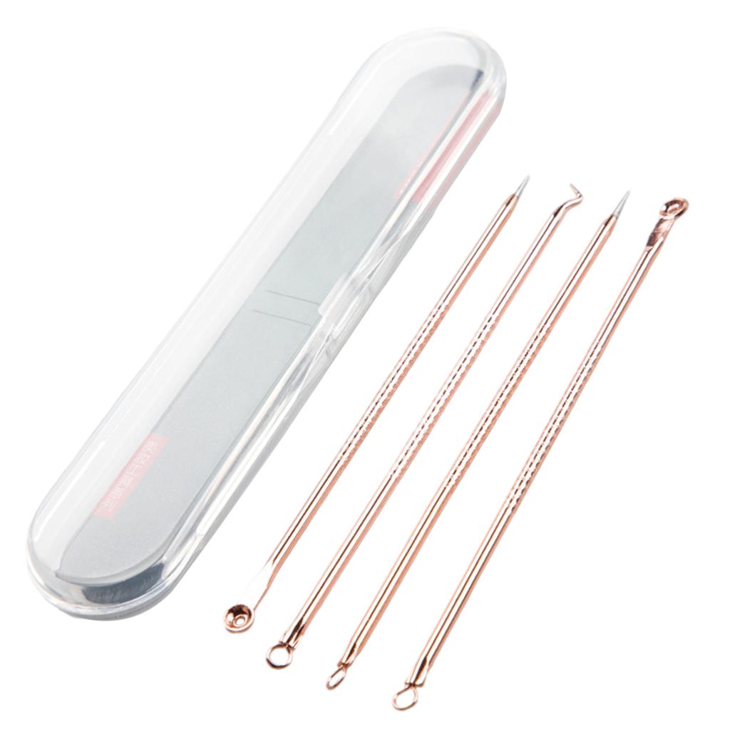 Blackhead Remover Blackhead Tool Kit Pimple Removal Tool 4pcs Rose Gold