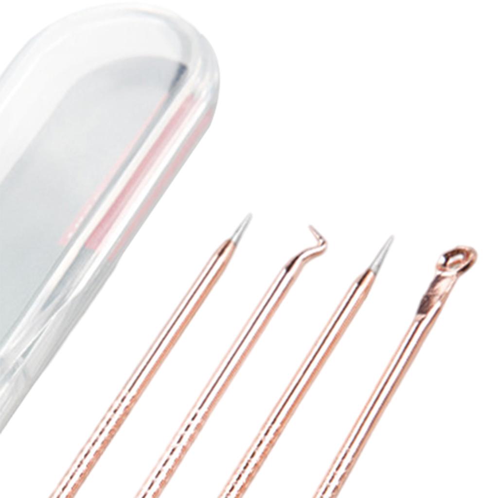 Blackhead Remover Blackhead Tool Kit Pimple Removal Tool 4pcs Rose Gold