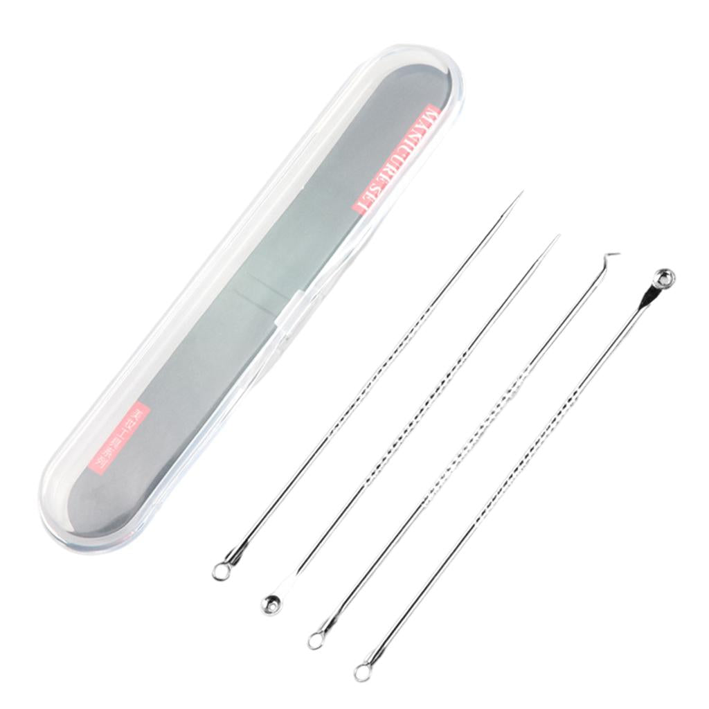 Blackhead Remover Blackhead Tool Kit Pimple Removal Tool 4pcs Chrome Color