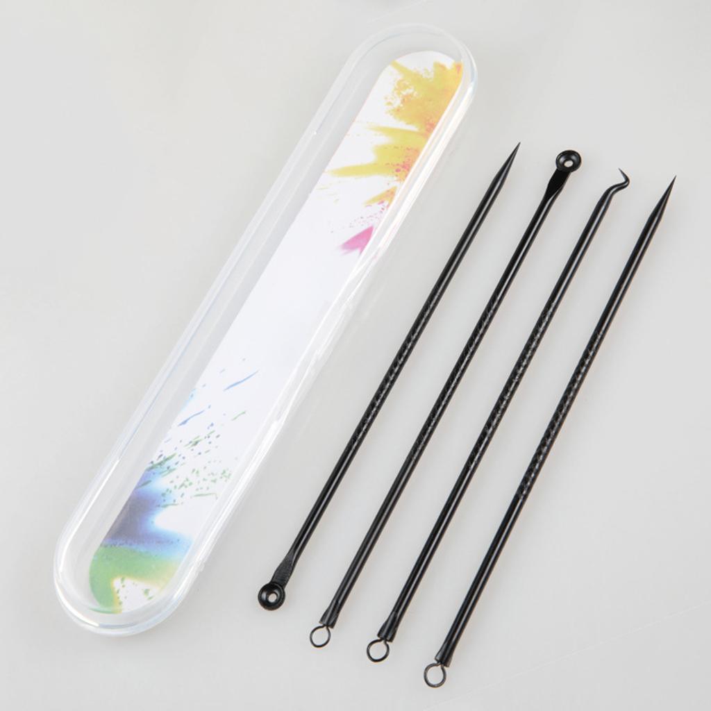 Blackhead Remover Blackhead Tool Kit Pimple Removal Tool 4pcs Black