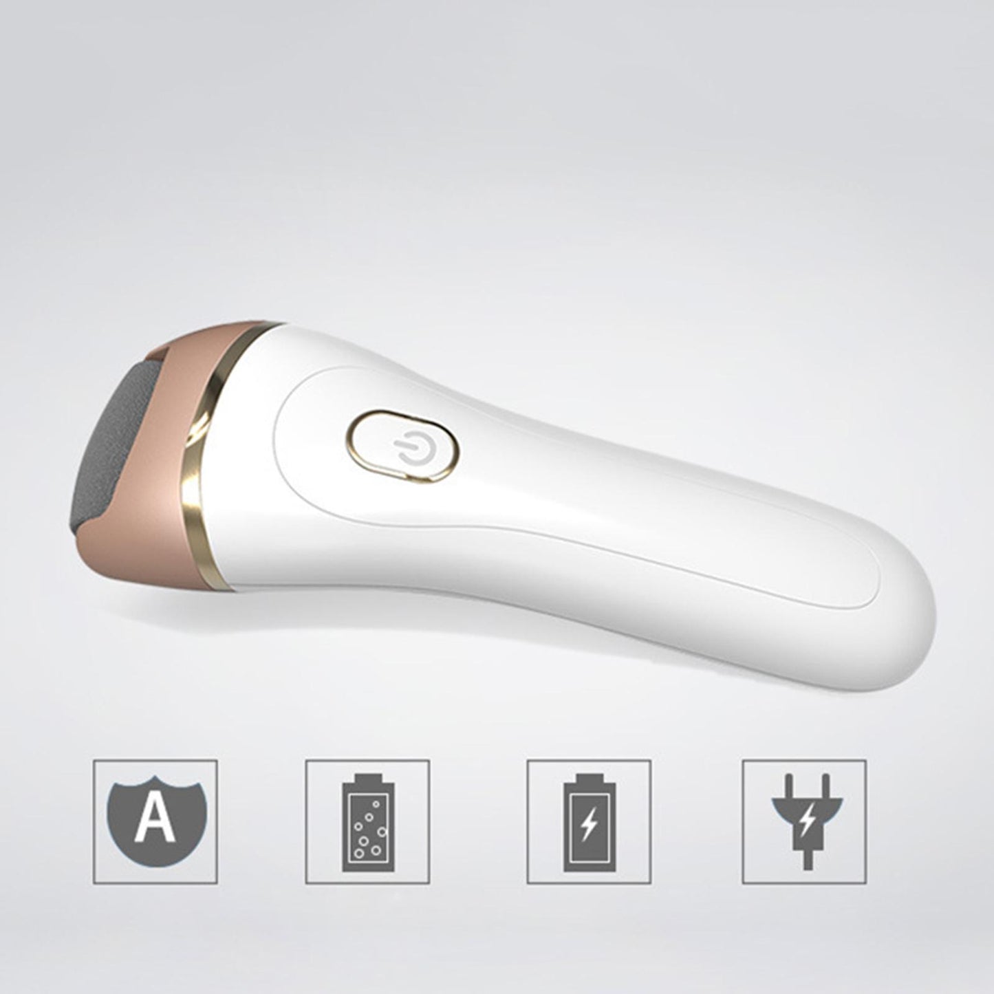 Electric Callus Removers Kit Waterproof Rechargeable Foot Rasp Champagne