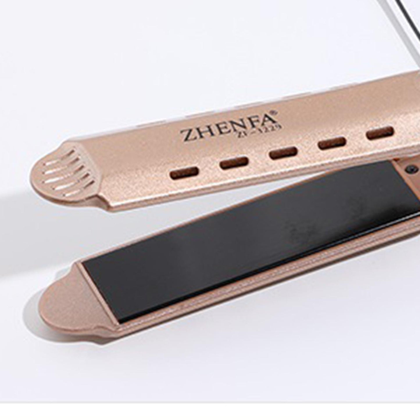 Hair Straightener Curler Curling Iron No Snagging Plug-EU Golden