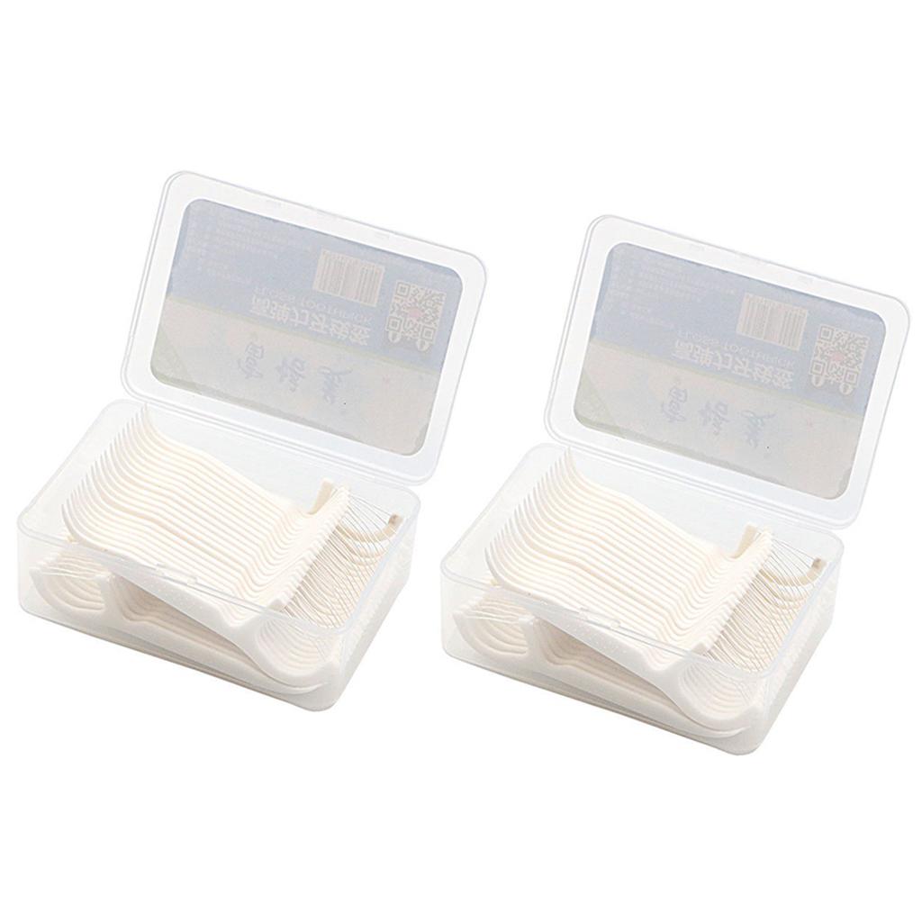 Dental Floss Picks Dental floss stick Toothpicks For Travel White 100Pcs