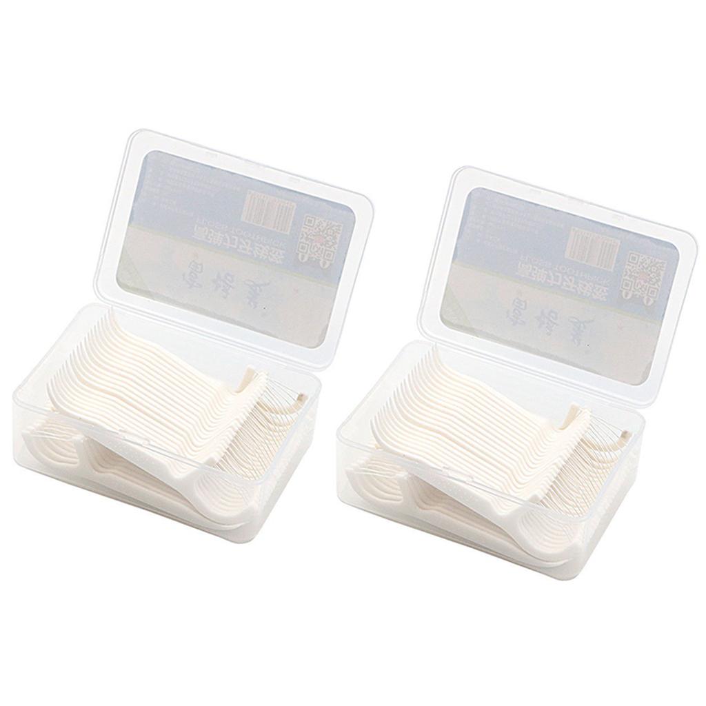 Dental Floss Picks Dental floss stick Toothpicks For Travel White 100Pcs