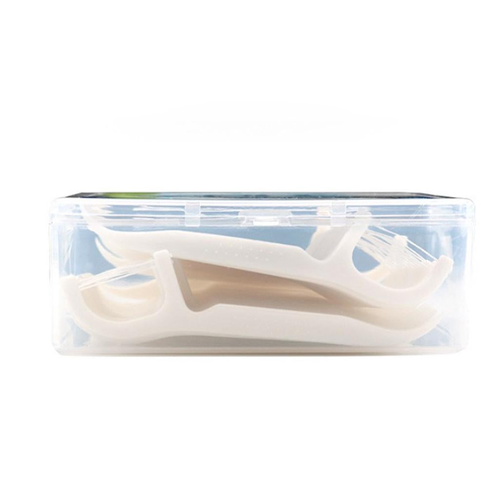 Dental Floss Picks Dental floss stick Toothpicks For Travel White 100Pcs