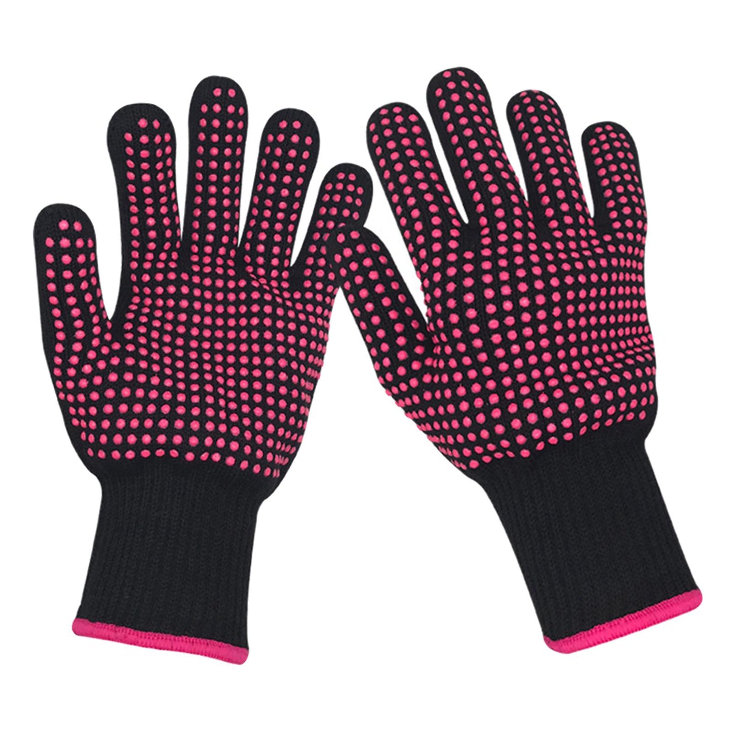 2Pcs Heat Resistant Gloves Durable Silicone Tools for Hair Curler Hair Salon 24x10x1cm
