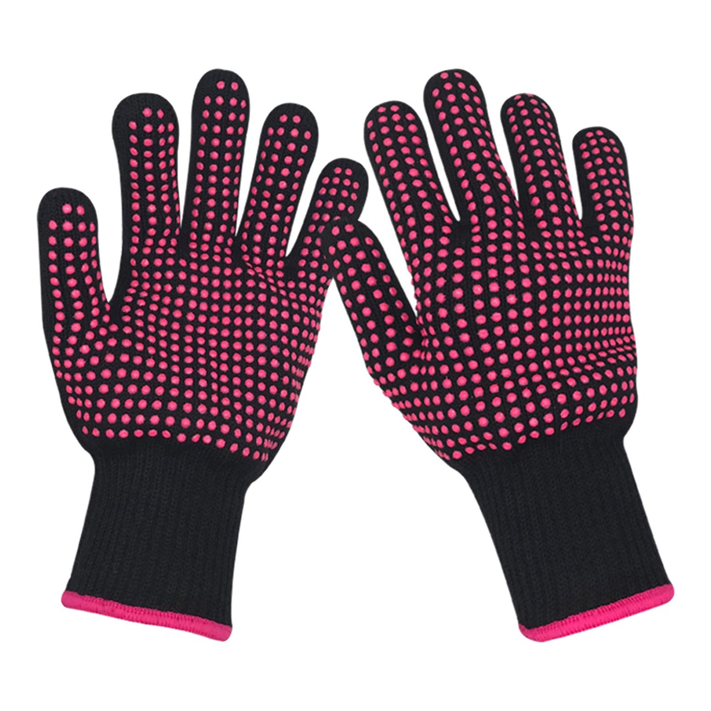 2Pcs Heat Resistant Gloves Durable Silicone Tools for Hair Curler Hair Salon 24x10x1cm