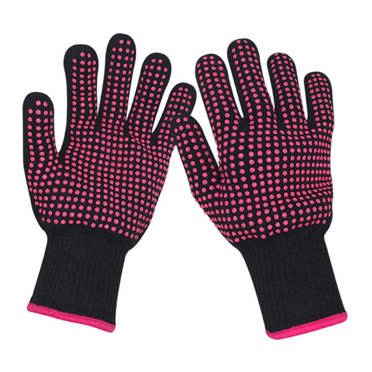 2Pcs Heat Resistant Gloves Durable Silicone Tools for Hair Curler Hair Salon 26x10x1cm