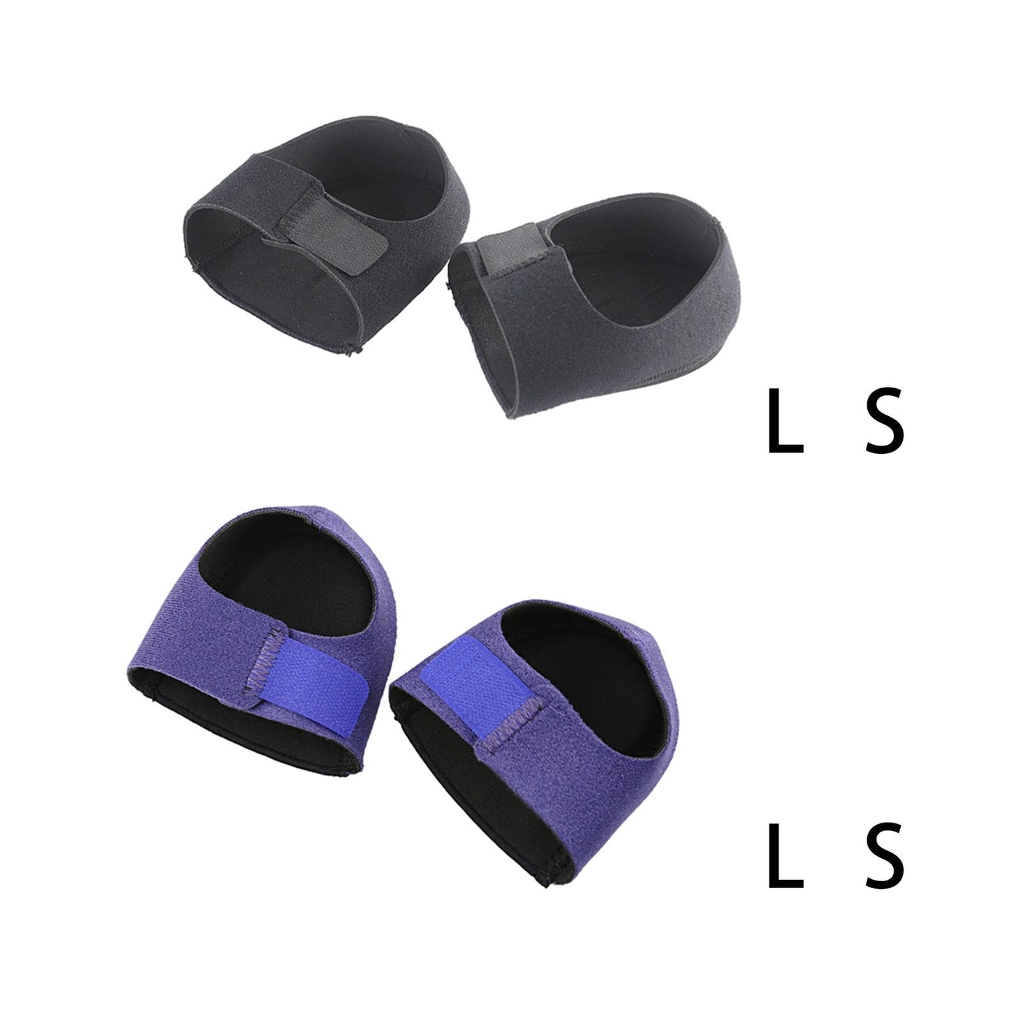 Heel Pad heel sock Heel Cushion Heel Support Brace damping Cracked Dry Black L