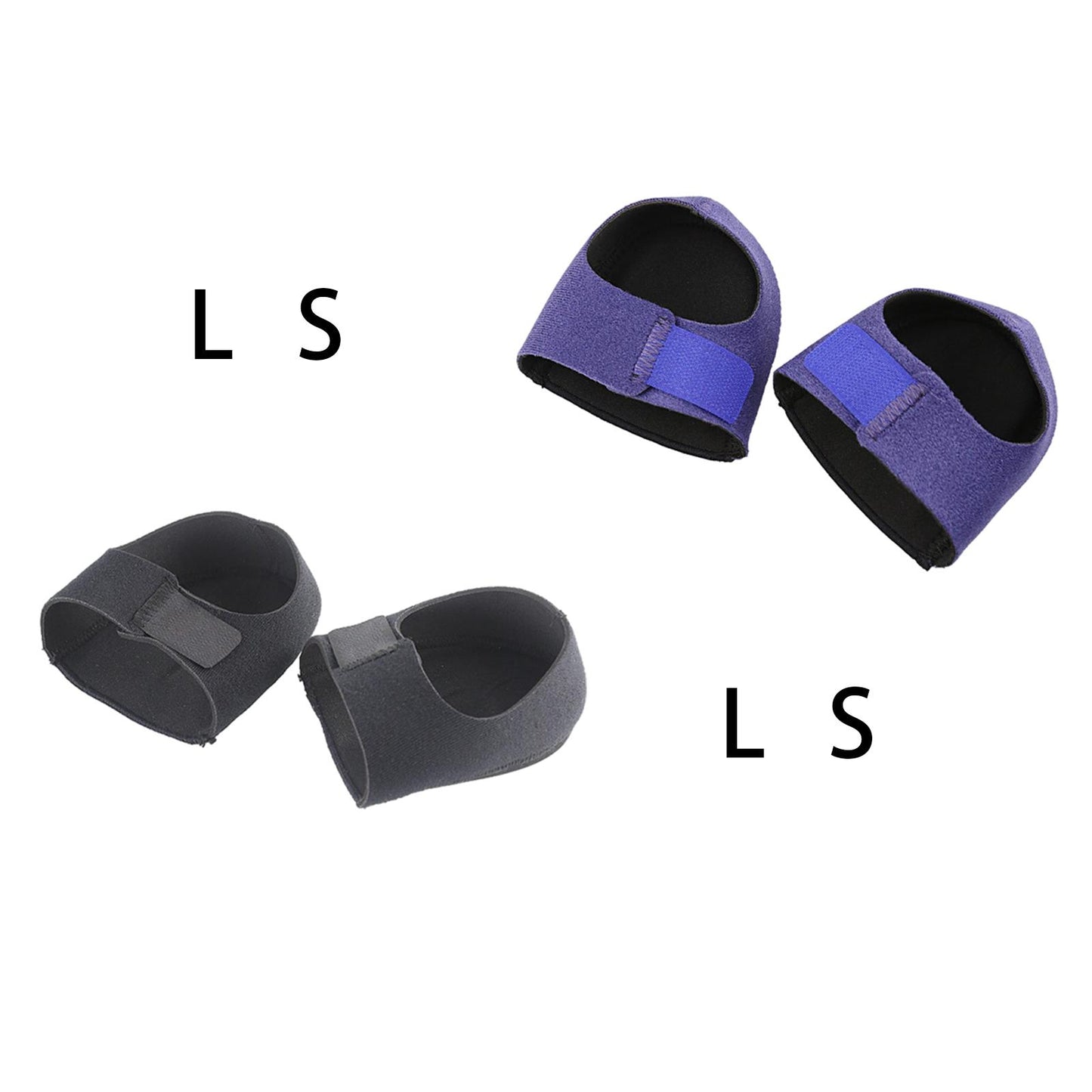 Heel Pad heel sock Heel Cushion Heel Support Brace damping Cracked Dry Black L