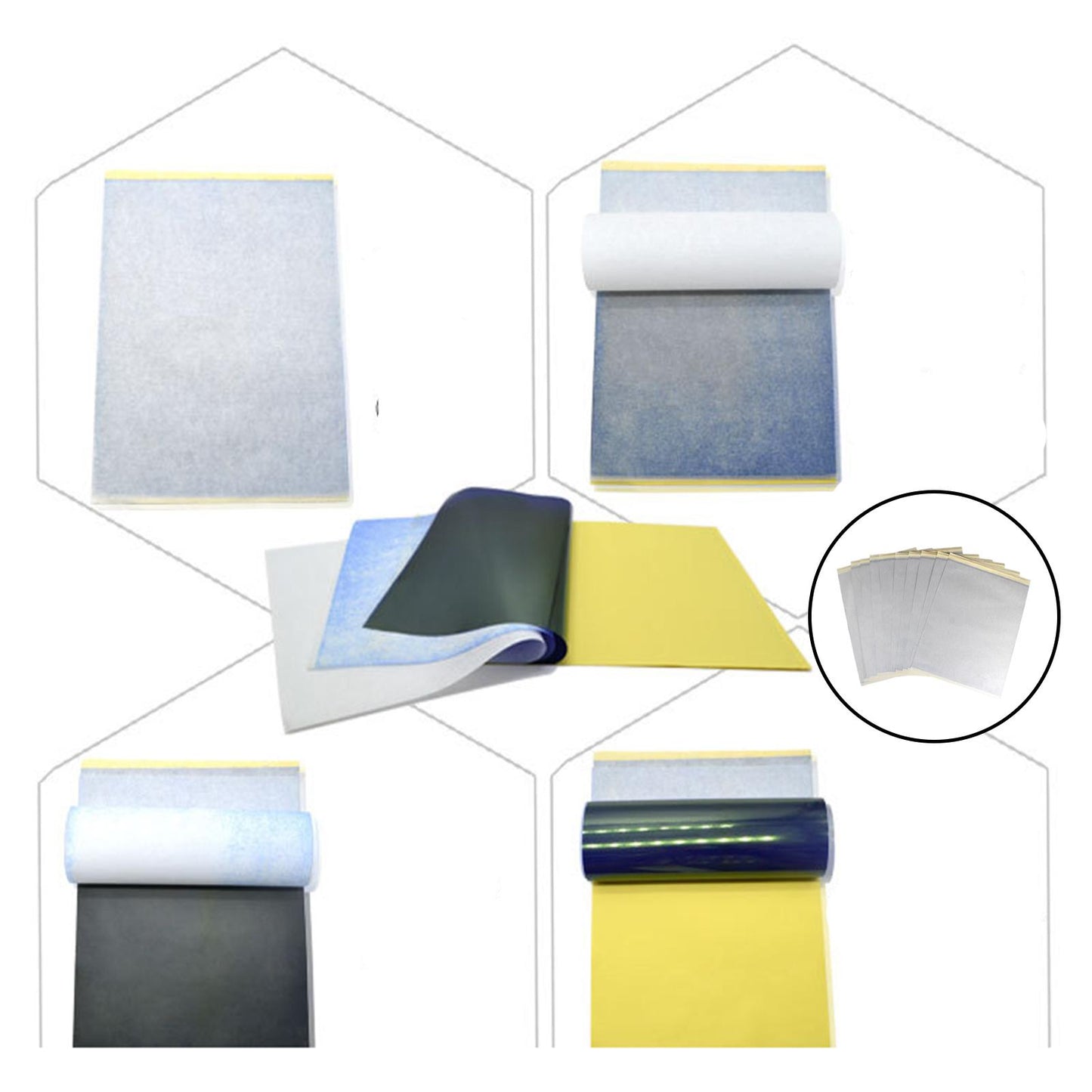 Premium 100pcs Tattoo Transfer Paper DIY Thermal Carbon Tracing Paper