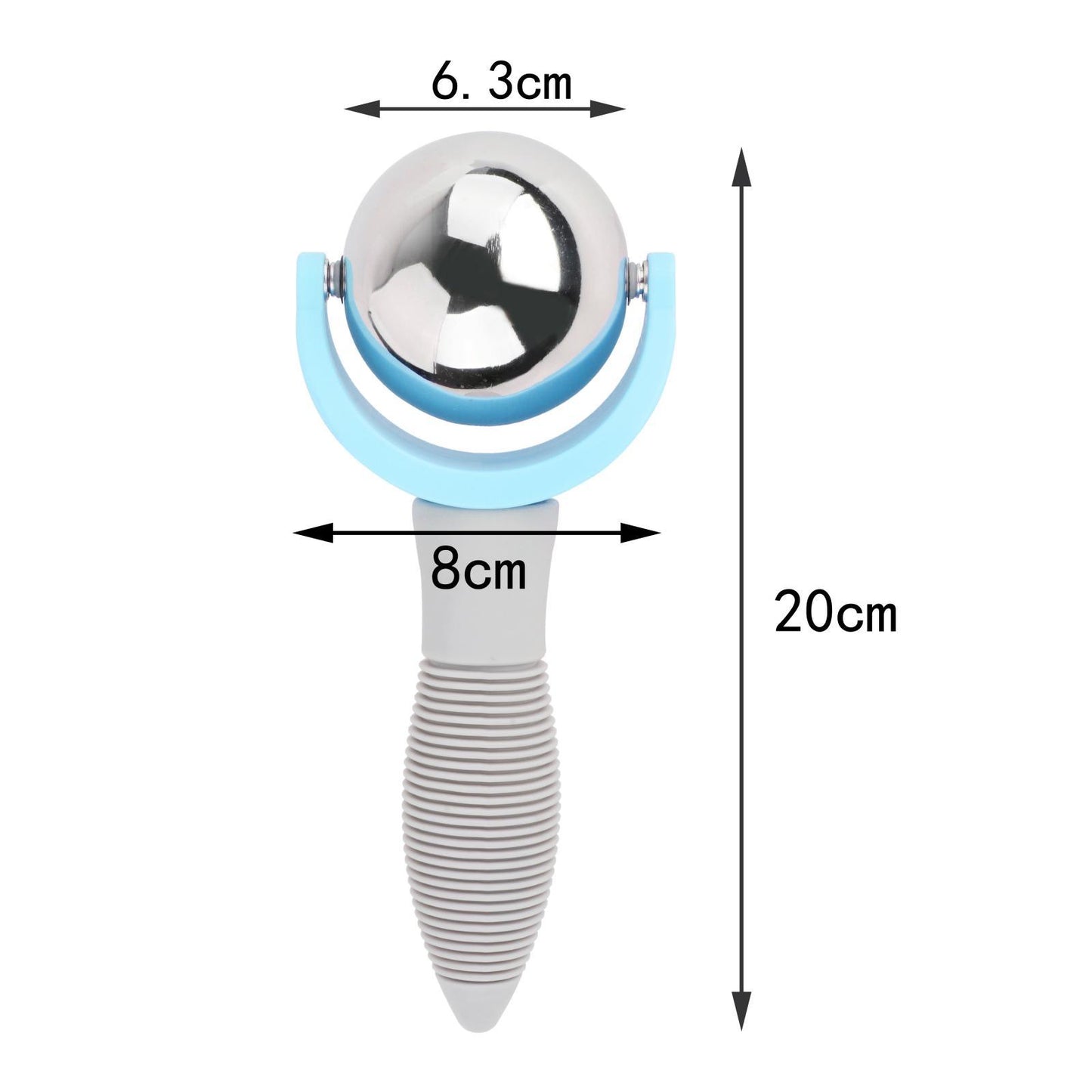 Cold Massage Ball Roller with Handle Back Leg Relaxation Household Blue