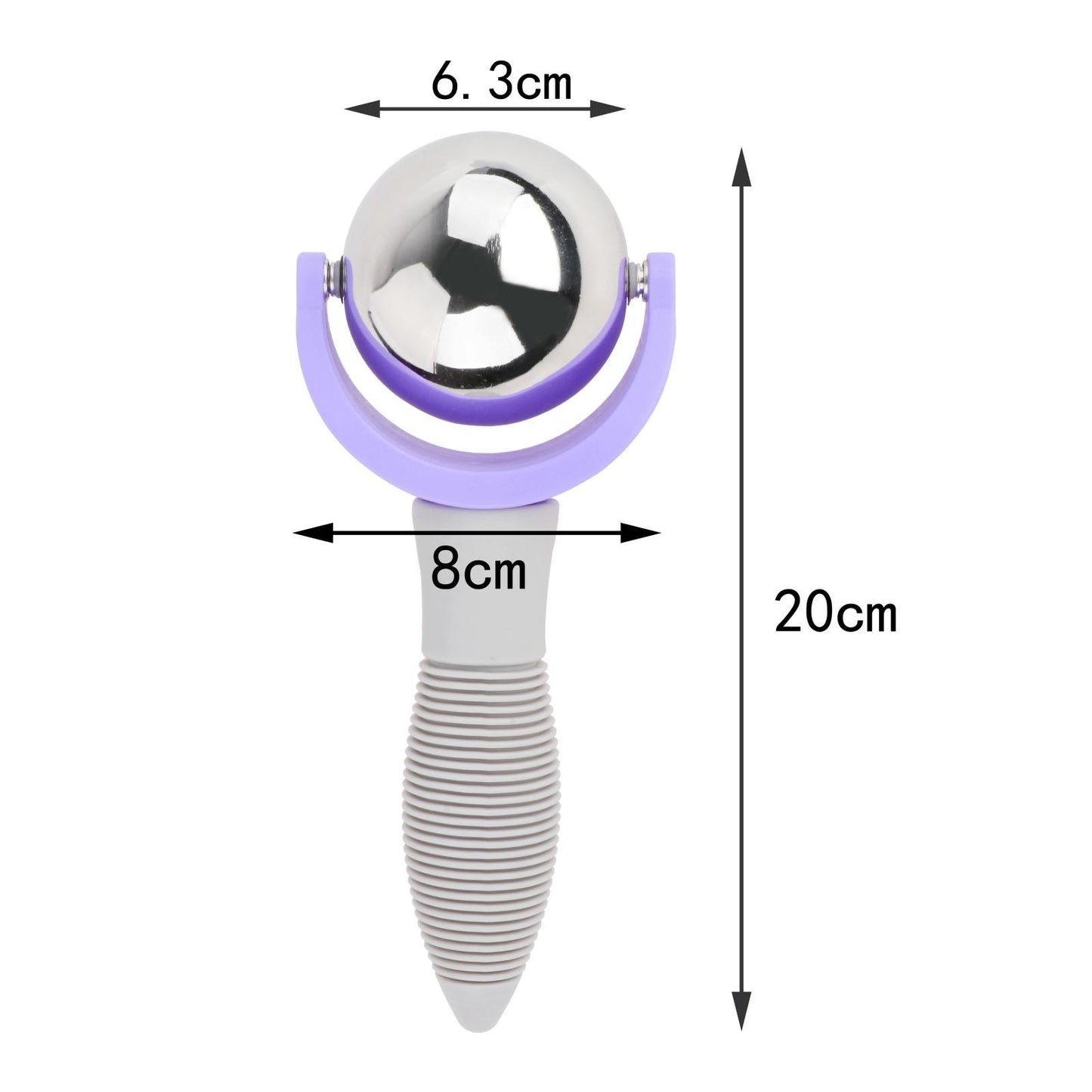 Cold Massage Ball Roller with Handle Back Leg Relaxation Household Purple