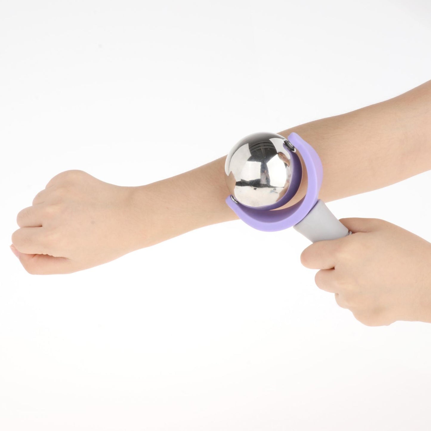 Cold Massage Ball Roller with Handle Back Leg Relaxation Household Purple