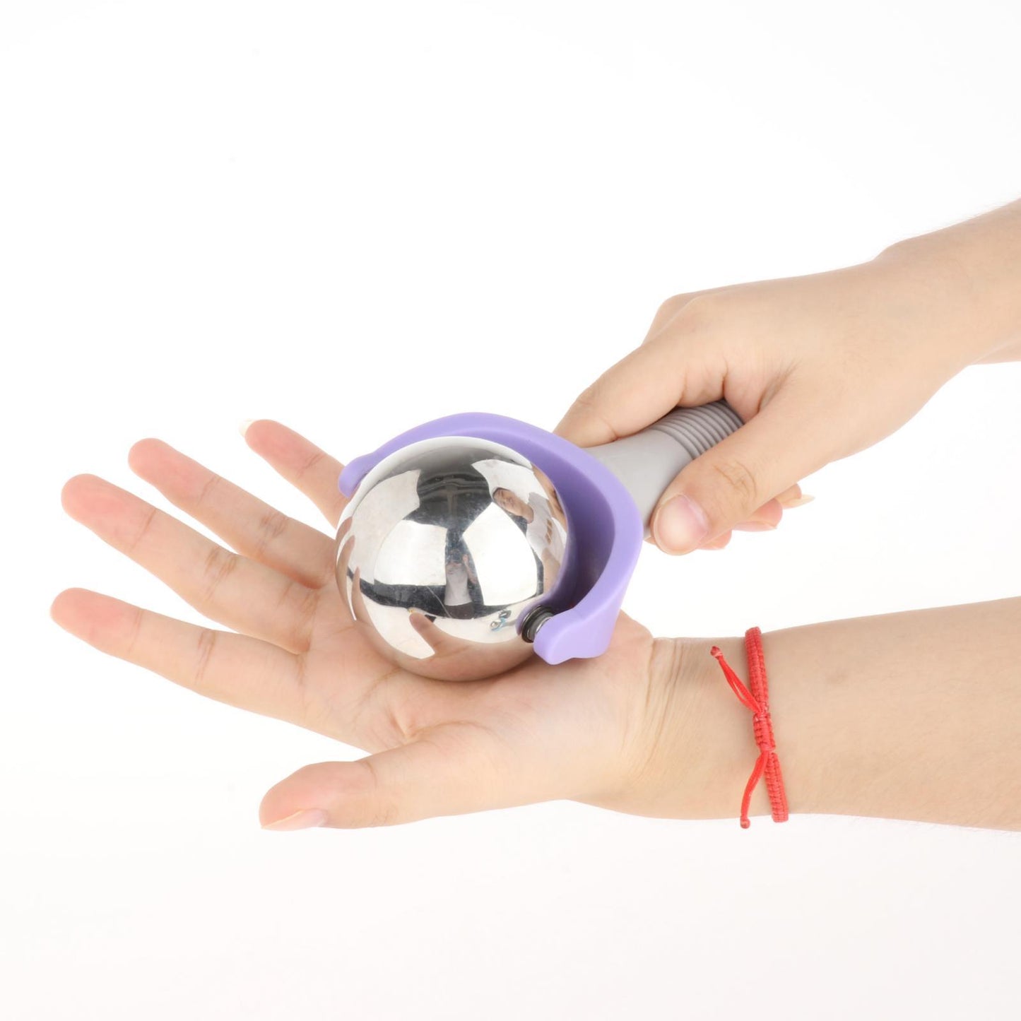 Cold Massage Ball Roller with Handle Back Leg Relaxation Household Purple