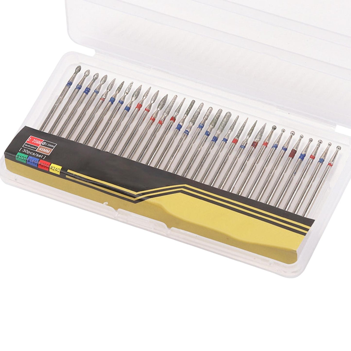 30pcs Nail Drill Bits for Remove Poly Gel Nails Salon Spa Professional