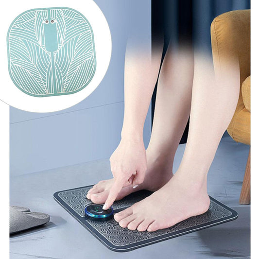 Foot Massager Cushion Electric USB Rechargeable Deep Kneading Shock Portable Green