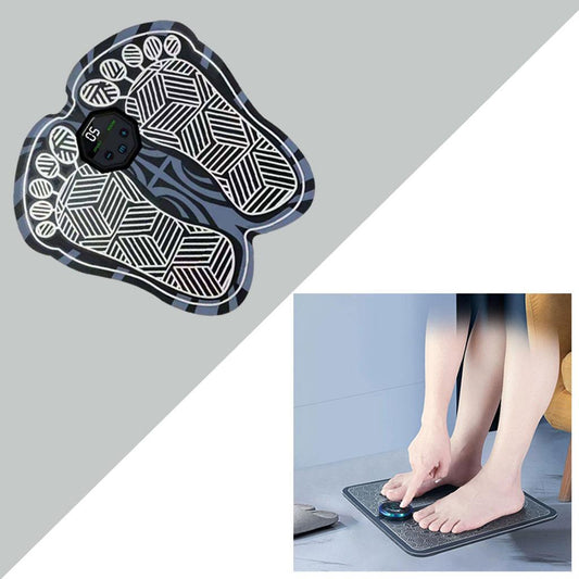 Foot Massager Cushion Electric USB Rechargeable Deep Kneading Shock Portable Black
