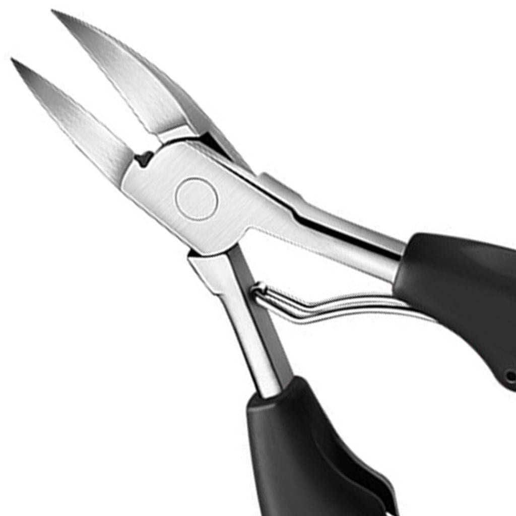 Nail Clippers Set Toenail Nipper Stainless Steel for Trim Thick Nails Men Black