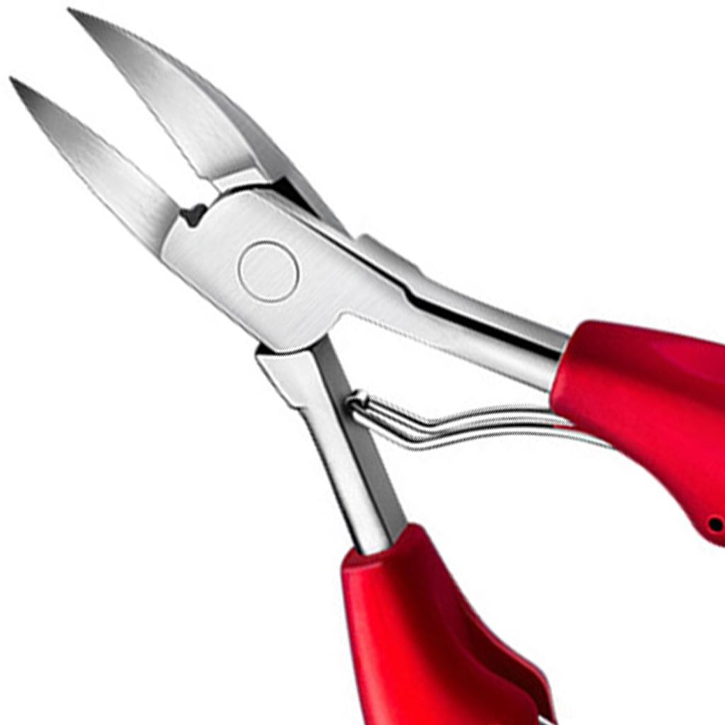 Nail Clippers Set Toenail Nipper Stainless Steel for Trim Thick Nails Men Red