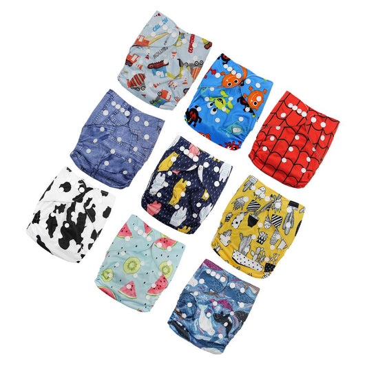 Reusable Baby Cloth Diaper Soft Washable for 3-15kg Babies Shower Gifts P1