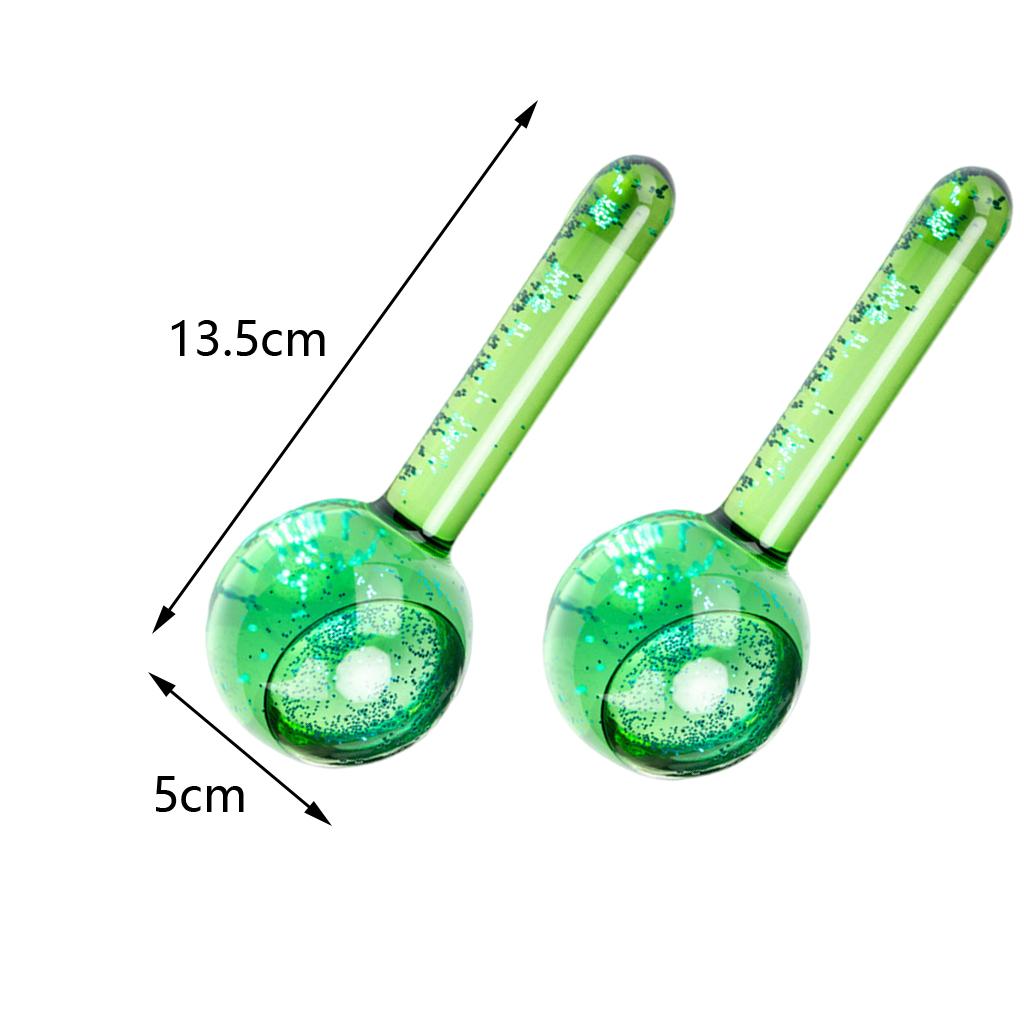 2 Pieces Facial Cooling Ice Globes Ball for Face Neck Care Dark Green
