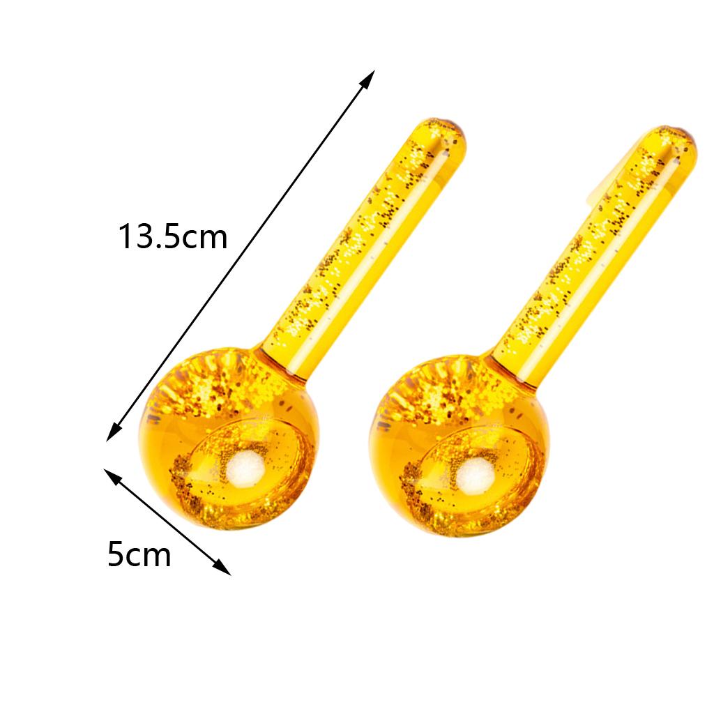 2 Pieces Facial Cooling Ice Globes Ball for Face Neck Care Yellow