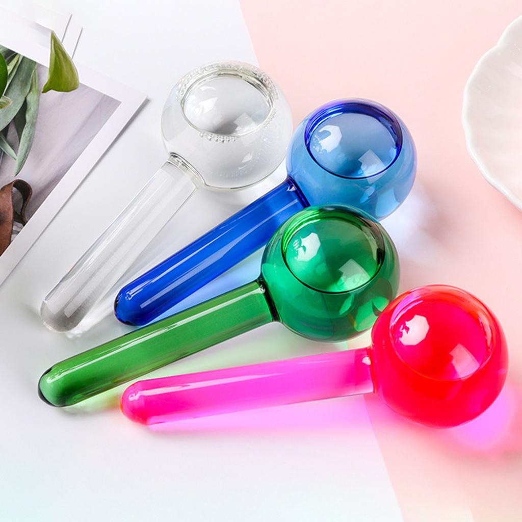 2 Pieces Facial Cooling Ice Globes Ball for Face Neck Care Dark Pink