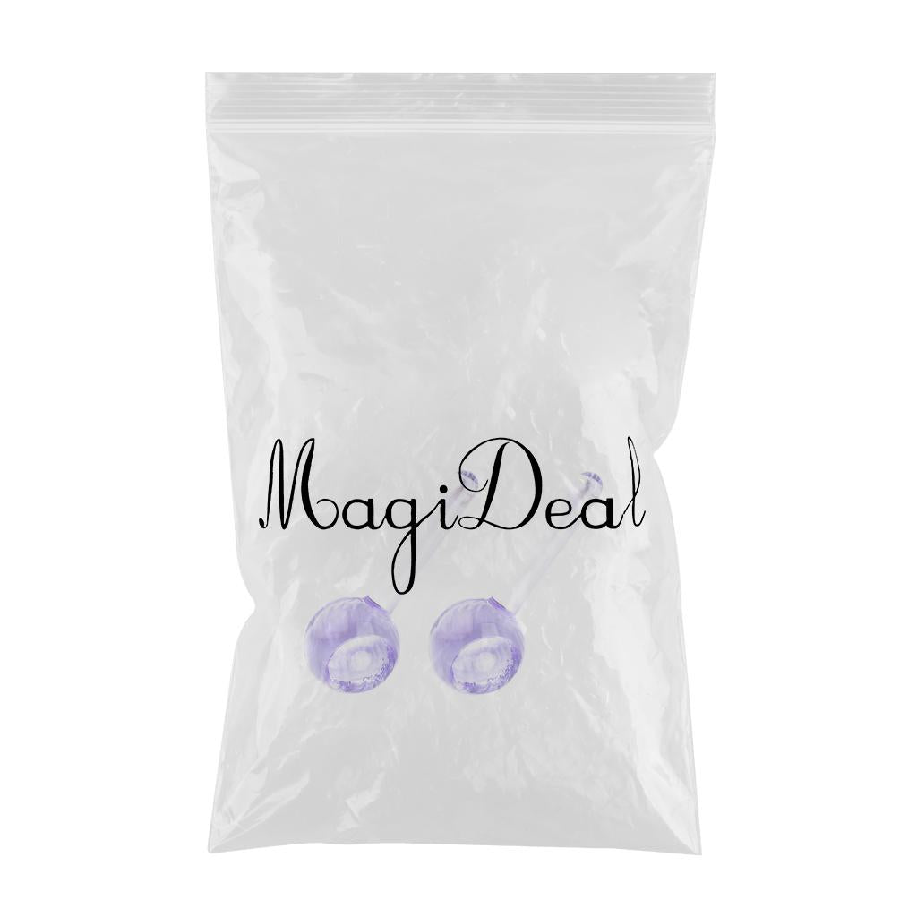 2 Pieces Facial Cooling Ice Globes Ball for Face Neck Care Light Purple