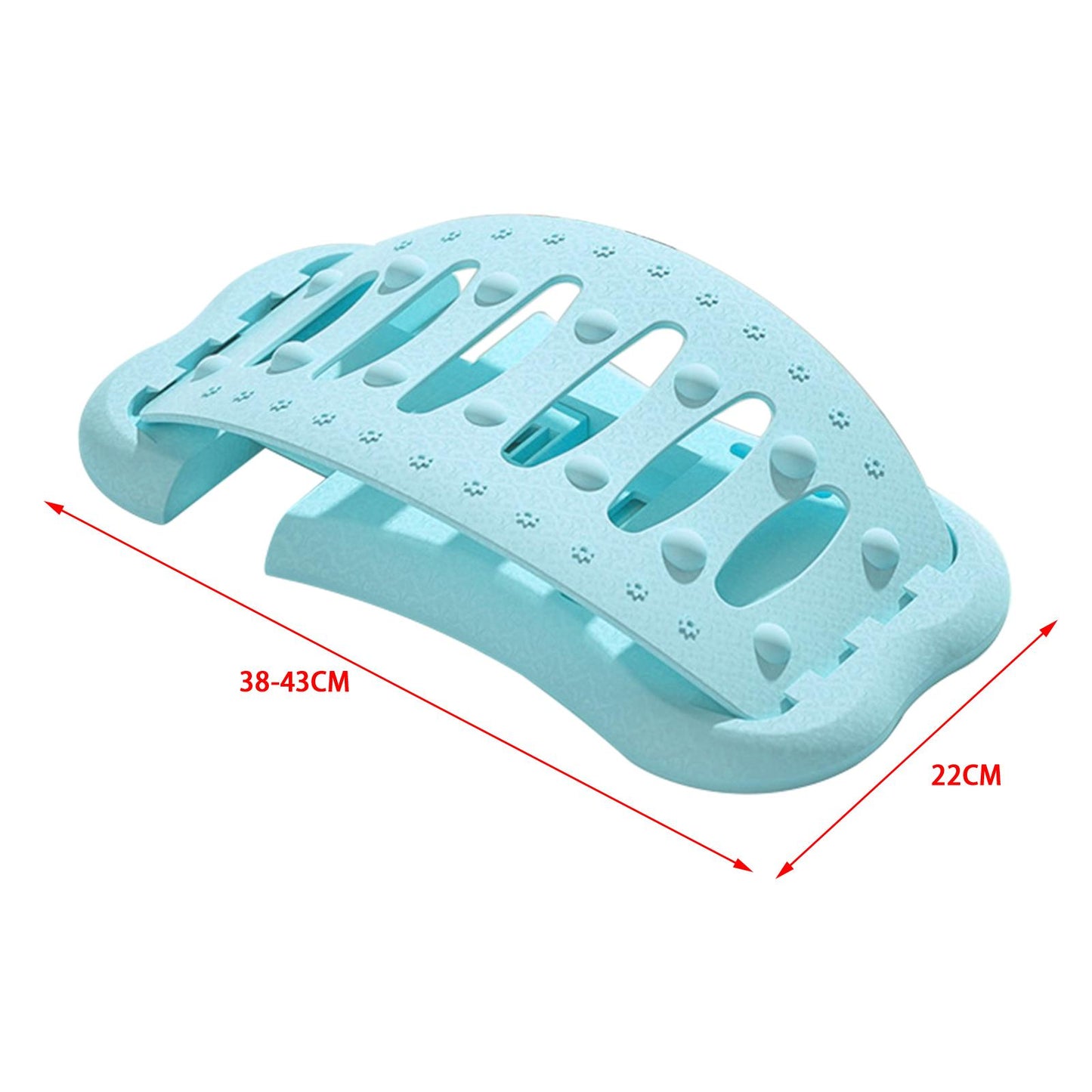 Back Stretcher Traction Deck Massager for Spine Sciatica Bed Chair Car blue