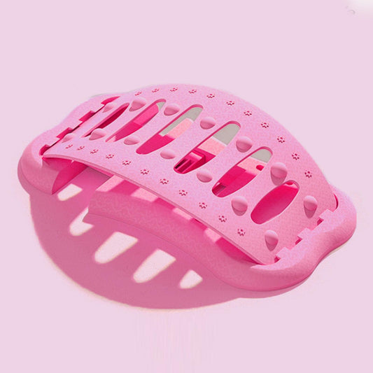 Back Stretcher Traction Deck Massager for Spine Sciatica Bed Chair Car pink