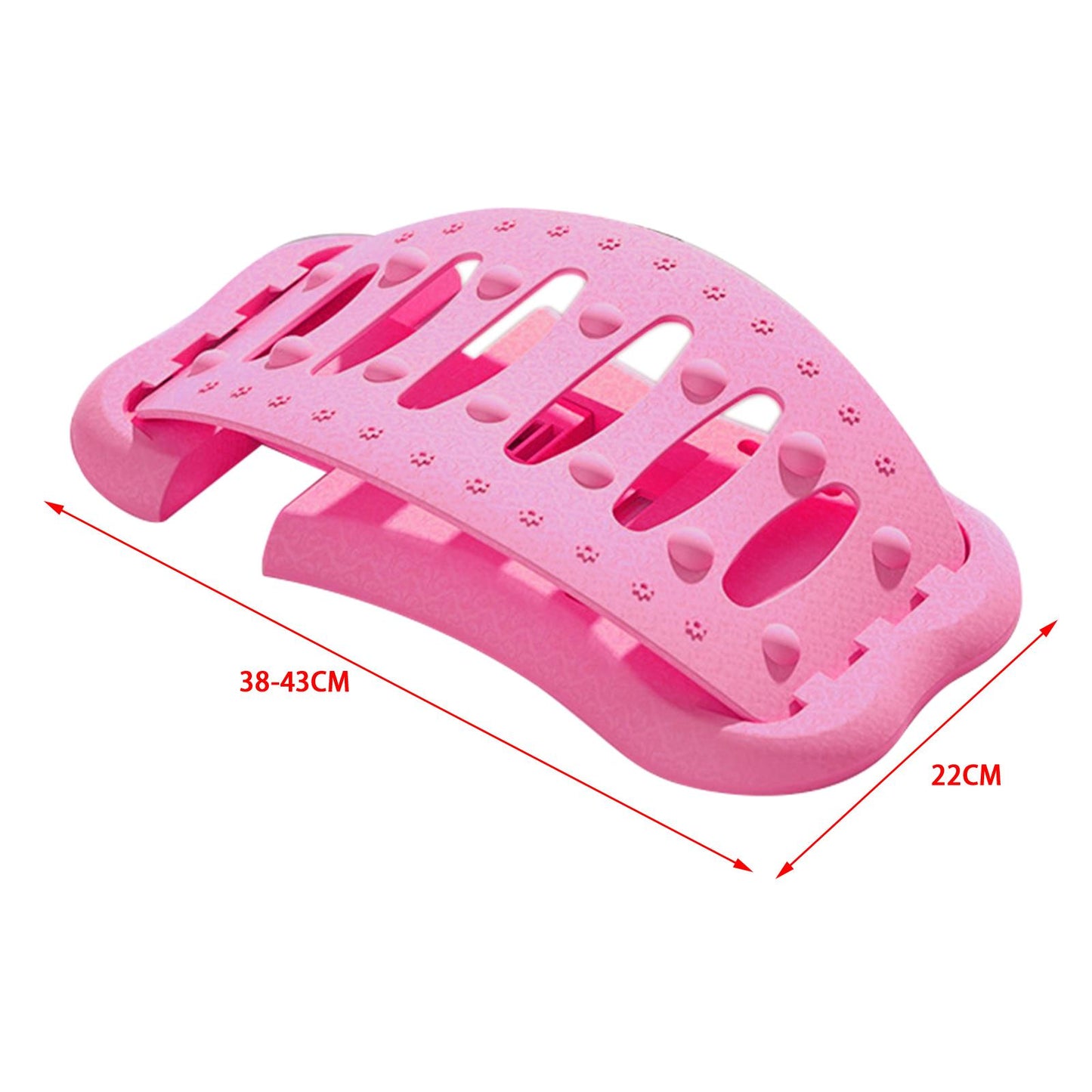 Back Stretcher Traction Deck Massager for Spine Sciatica Bed Chair Car pink