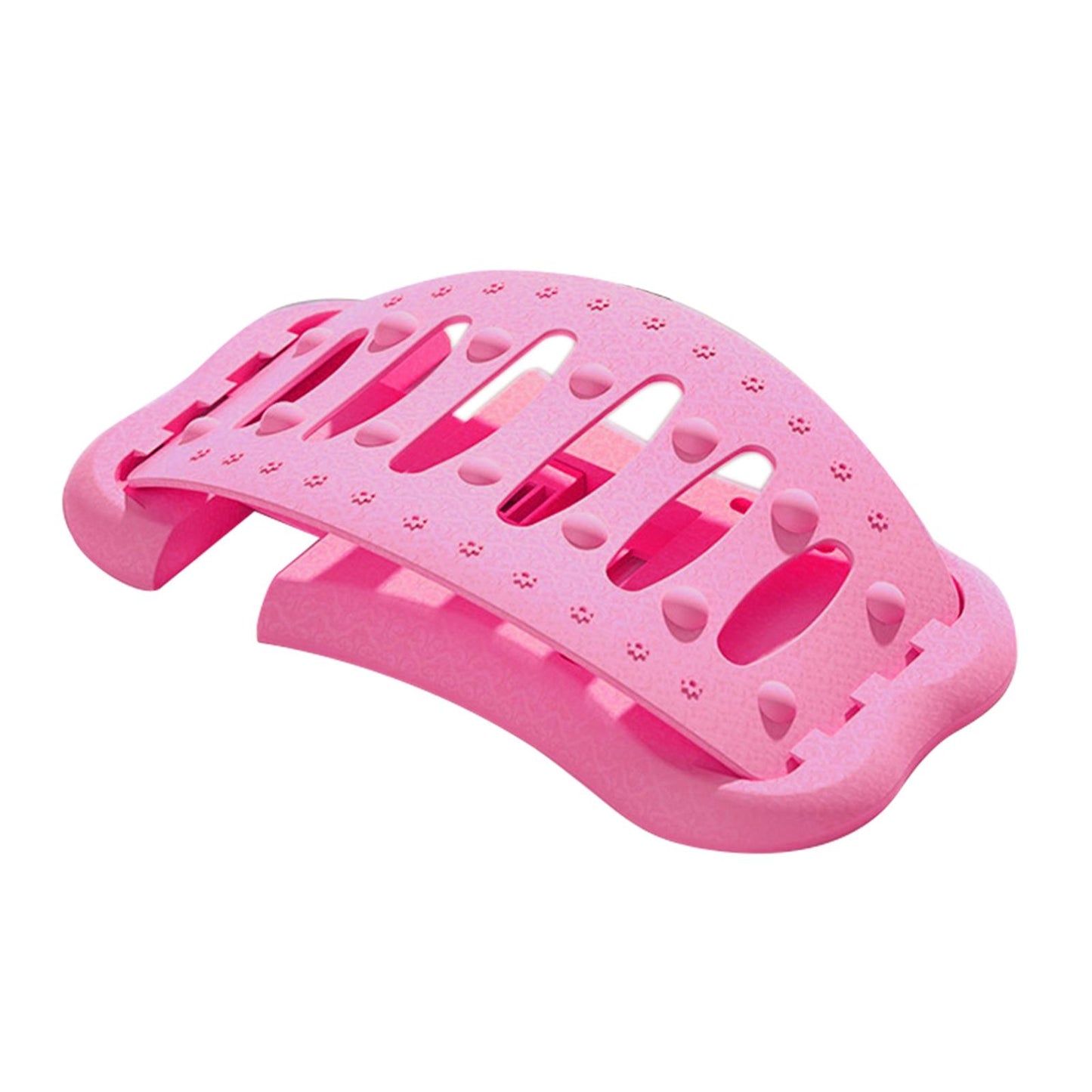 Back Stretcher Traction Deck Massager for Spine Sciatica Bed Chair Car pink