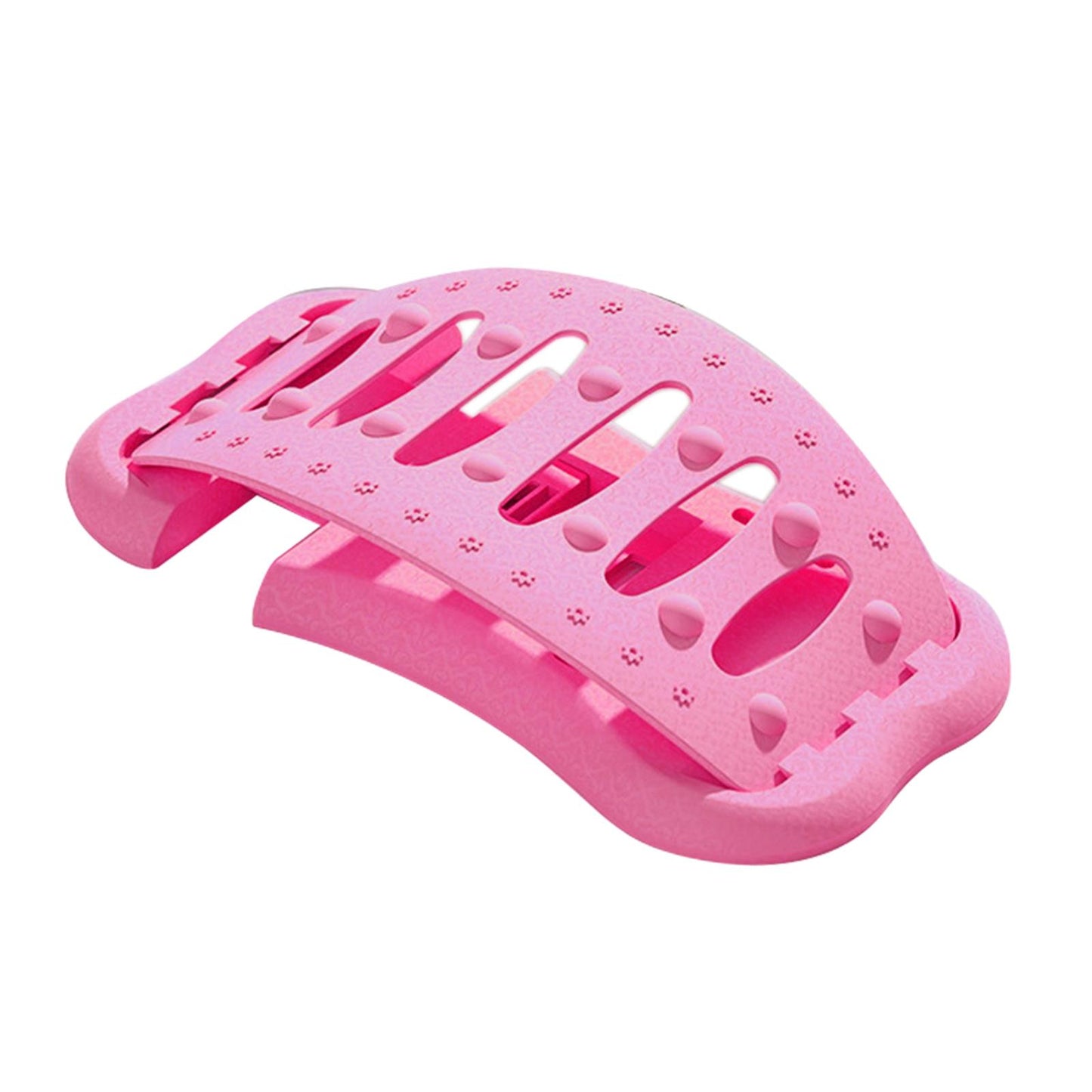 Back Stretcher Traction Deck Massager for Spine Sciatica Bed Chair Car pink