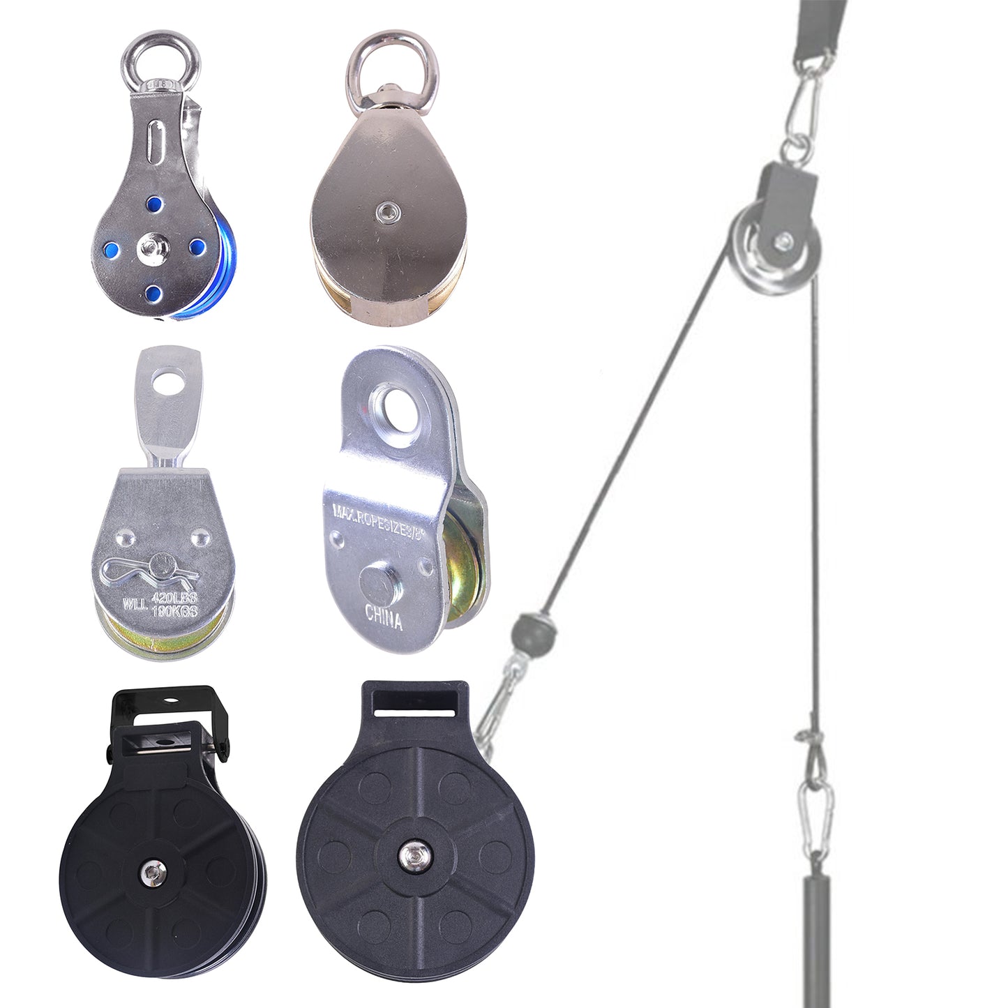 Shoulder Pulley Assisting Exercise for Motion Arm Rehabilitation Stretching with Metal Buckle