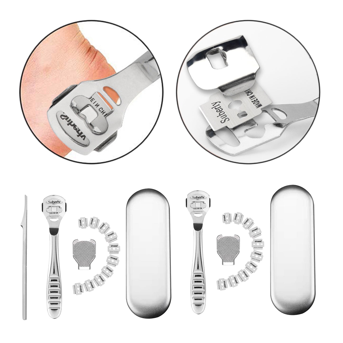 Dead Skin Remover Portable Exfoliation Foot Rasp Set for Solon  3 Piece