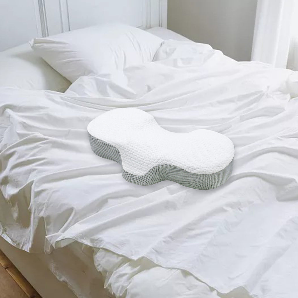 Memory Foam Cervical Pillow Neck Contour Bed Pillows Grey A