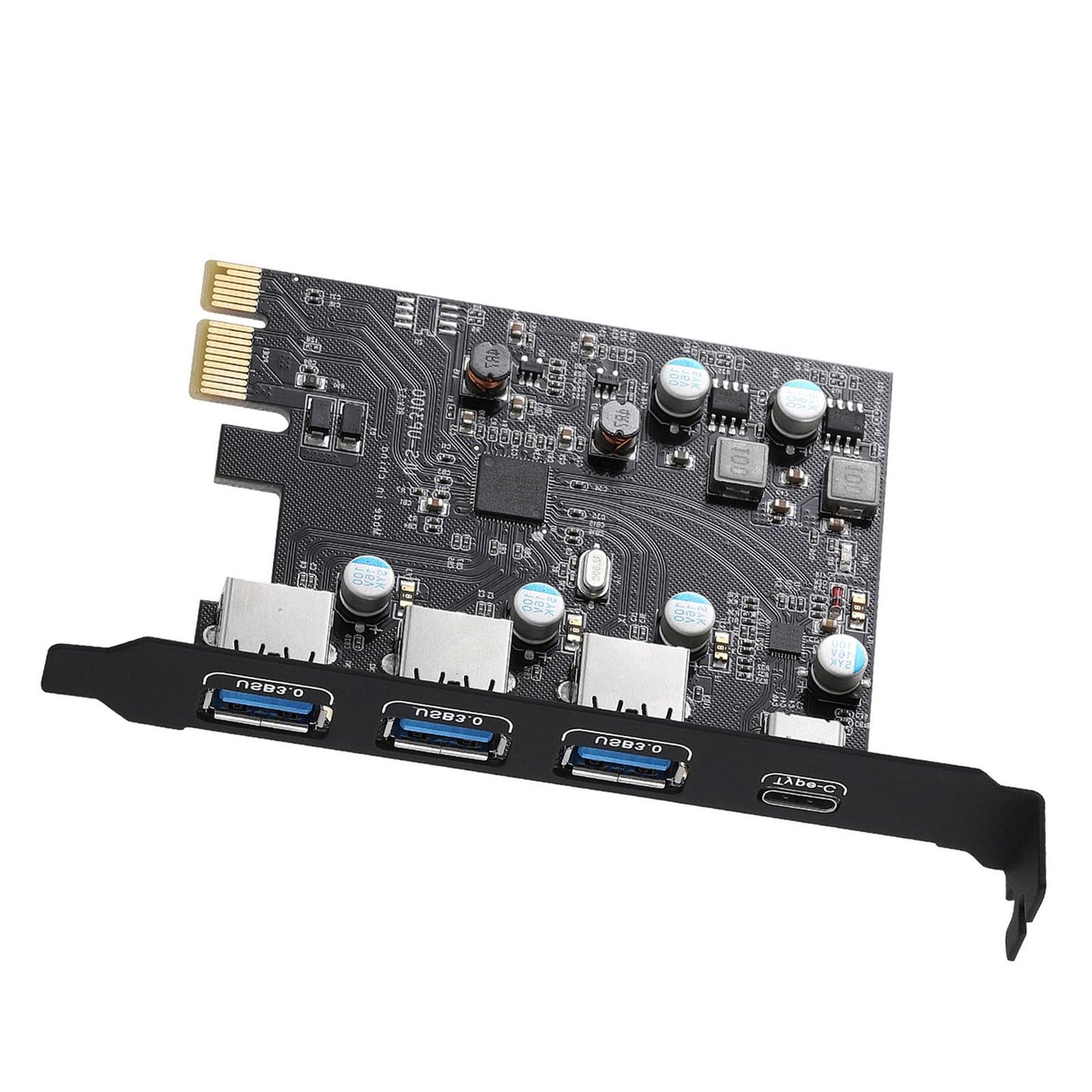 PCI-E to Type C (3), Type A (1) USB 3.0 4-Port PCI Express Expansion Card