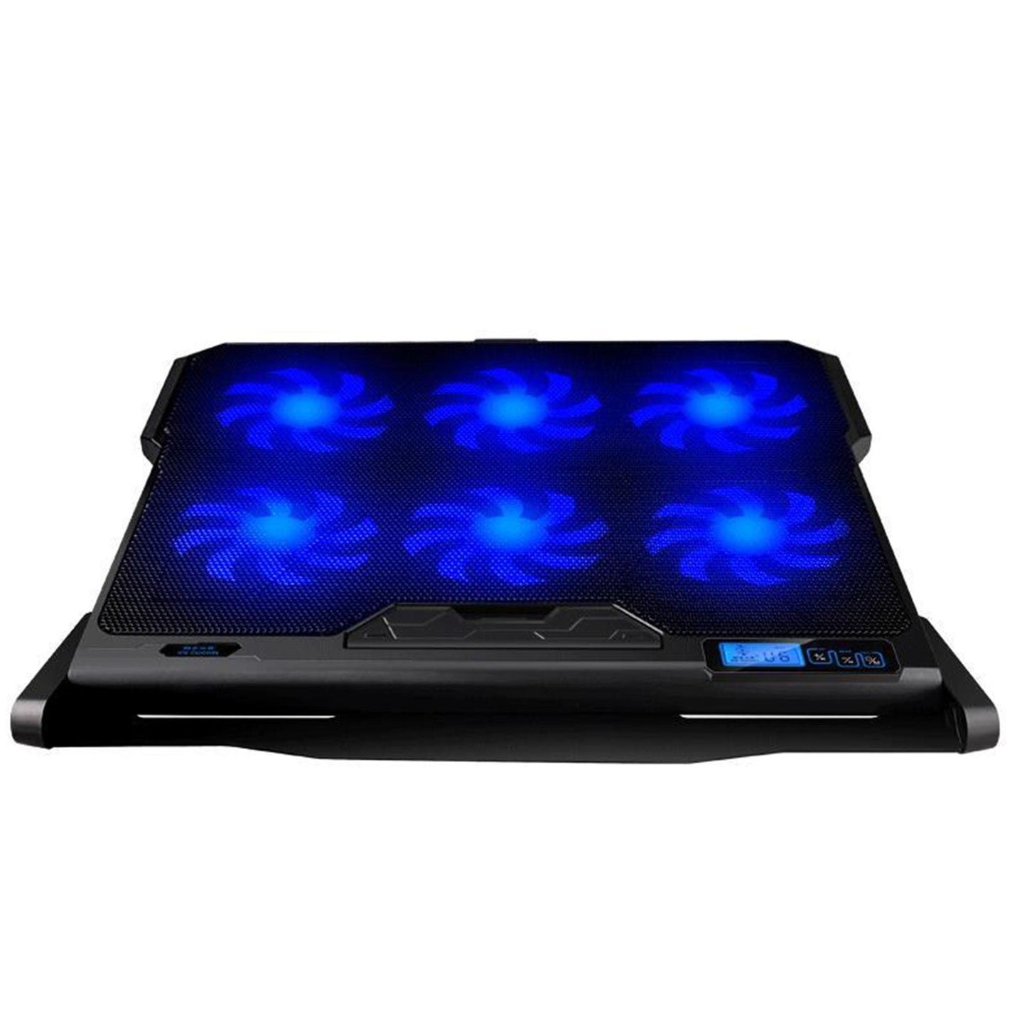 Laptop Cooling pad Notebook Cooler Stand USB 1-5 Fans LED Fit 11~17 Black"
