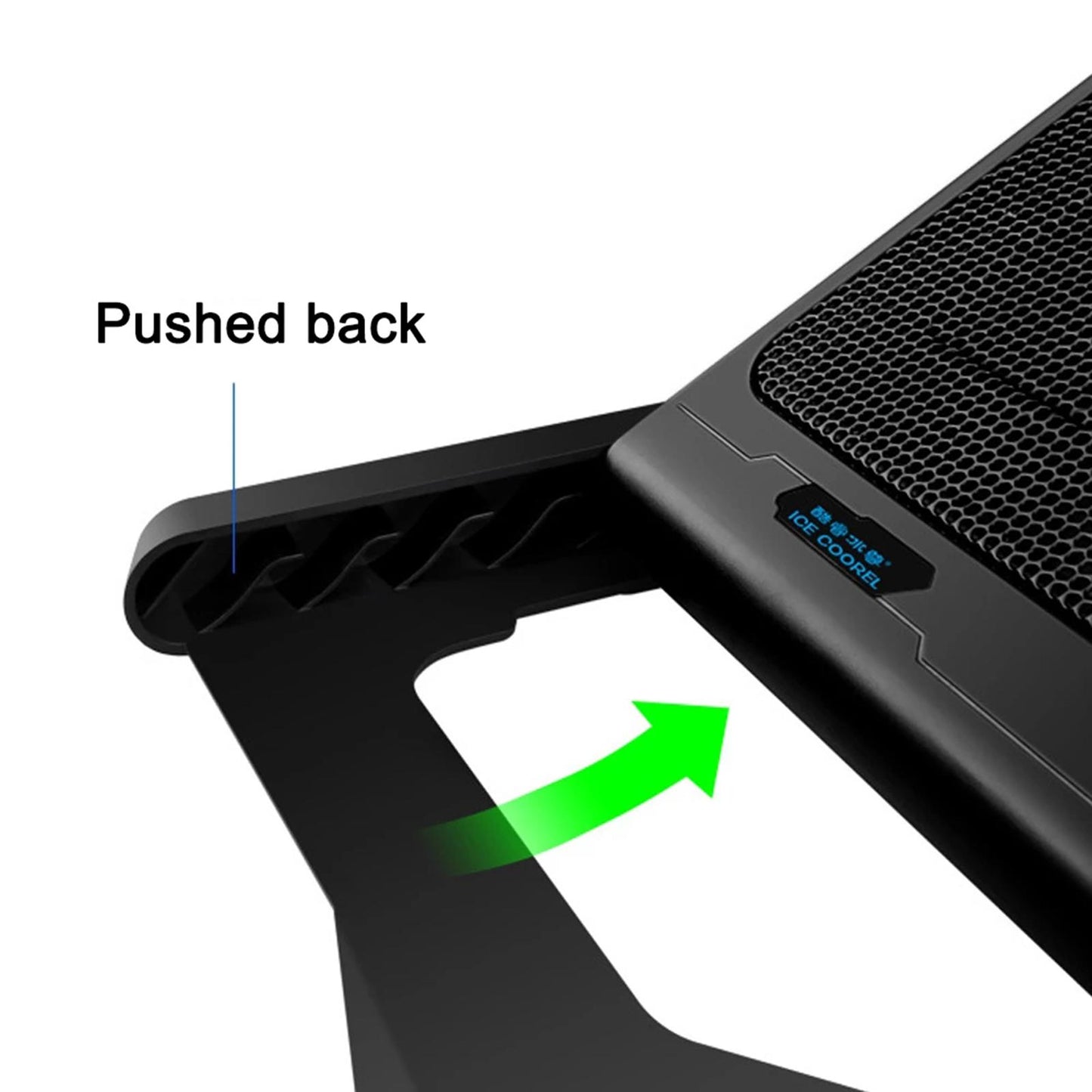 Laptop Cooling pad Notebook Cooler Stand USB 1-5 Fans LED Fit 11~17 Black"