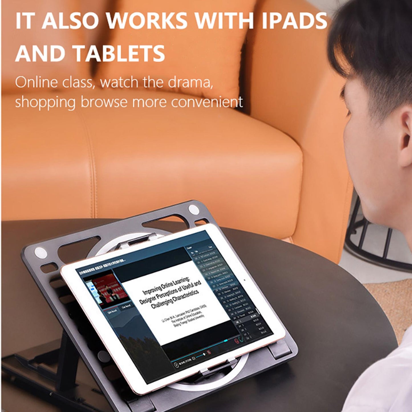 Laptop Cooling Pad with 2 Quiet Fans Light-Weight Cooler Stand for Notebook Black