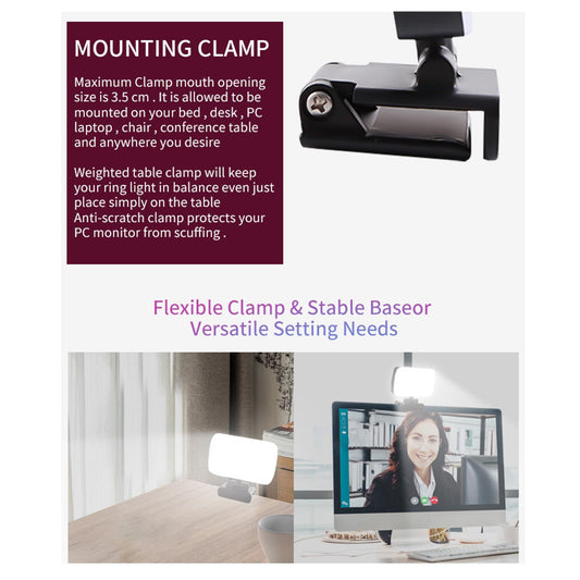 Mini LED Video Light Pocket Photo Light for Video Recording Photography