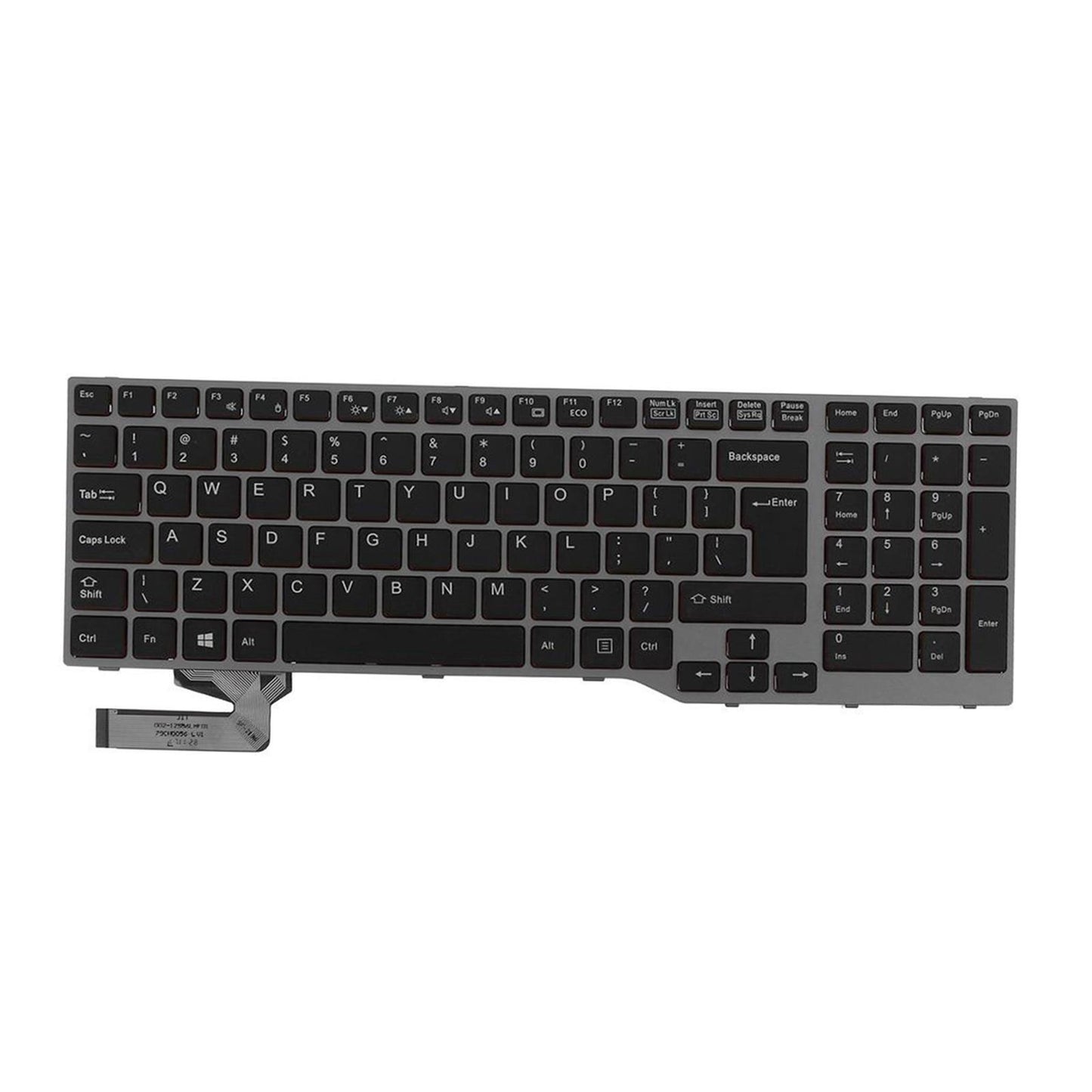 Slim Laptop Keyboard for Fujitsu Lifebook E753 E754 E756 E557 US Layout