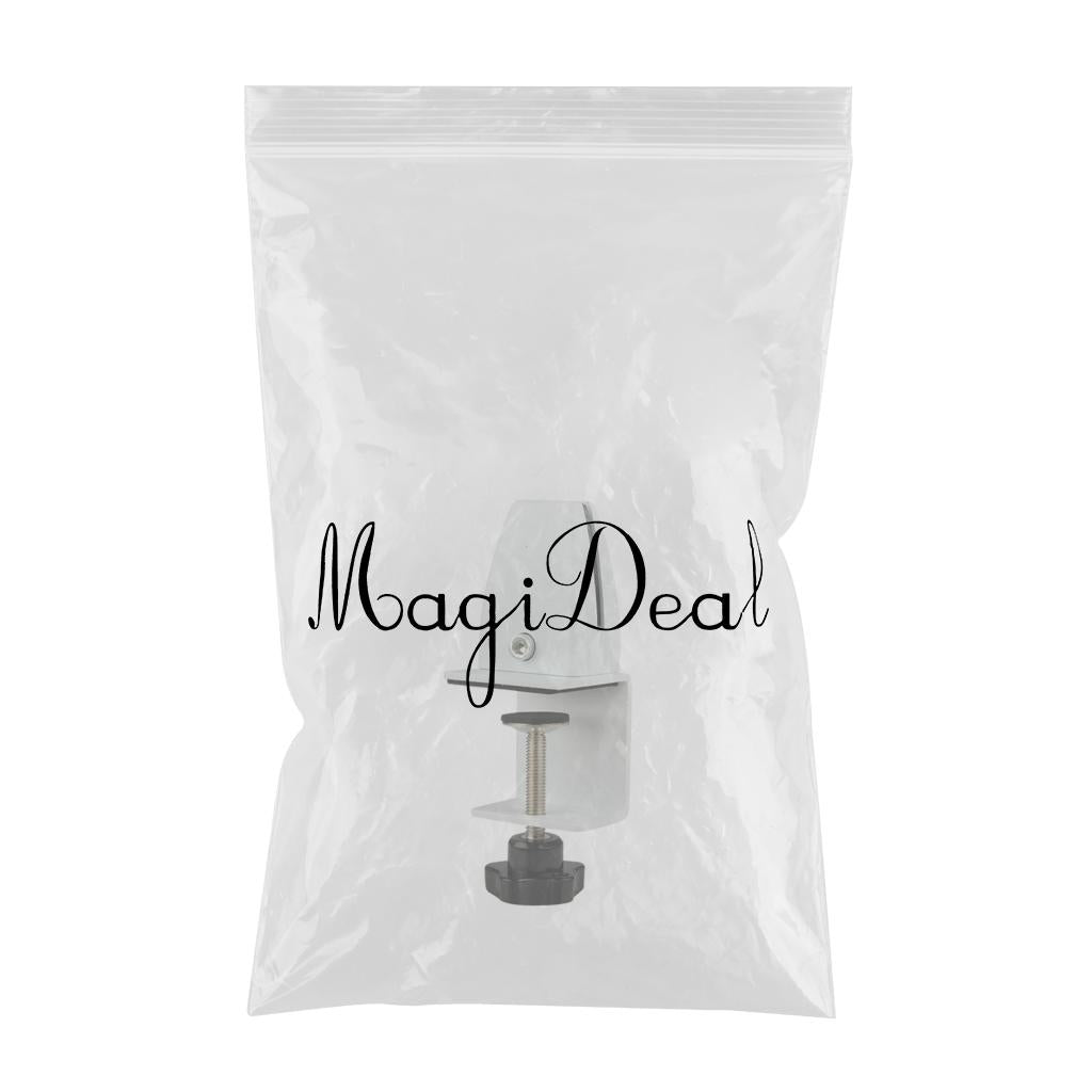 Desk Partition Clamp Office Shelf Bracket Desktop Screen Clip Holder  White