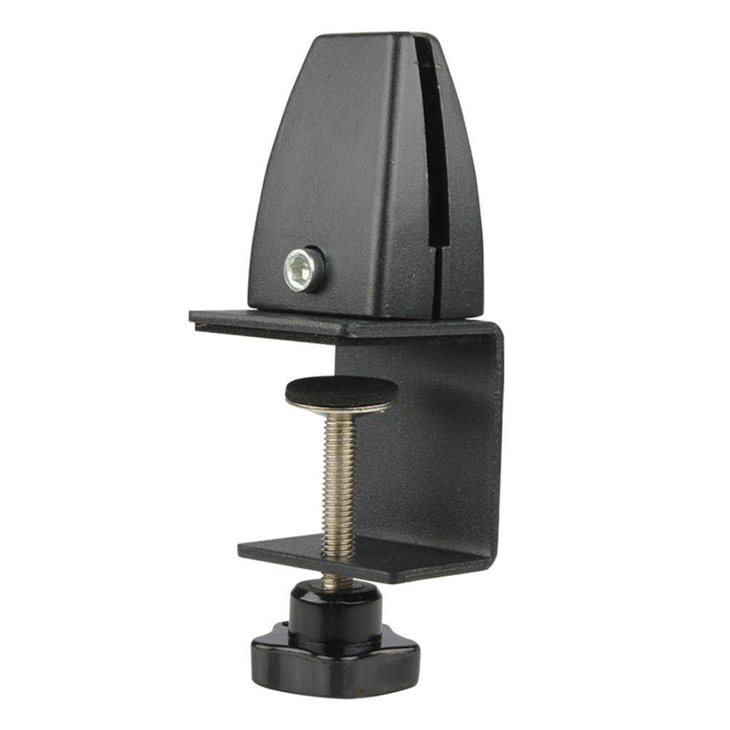 Desk Partition Clamp Office Shelf Bracket Desktop Screen Clip Holder  Black