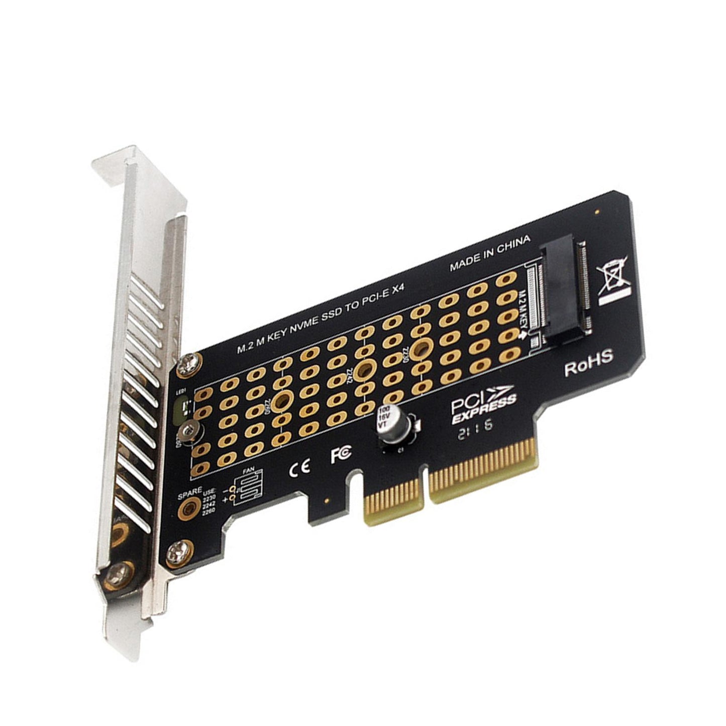 PCI-E To M2 Nvme Adapter PCI-E X4x8x16 Slot Converter Card full height