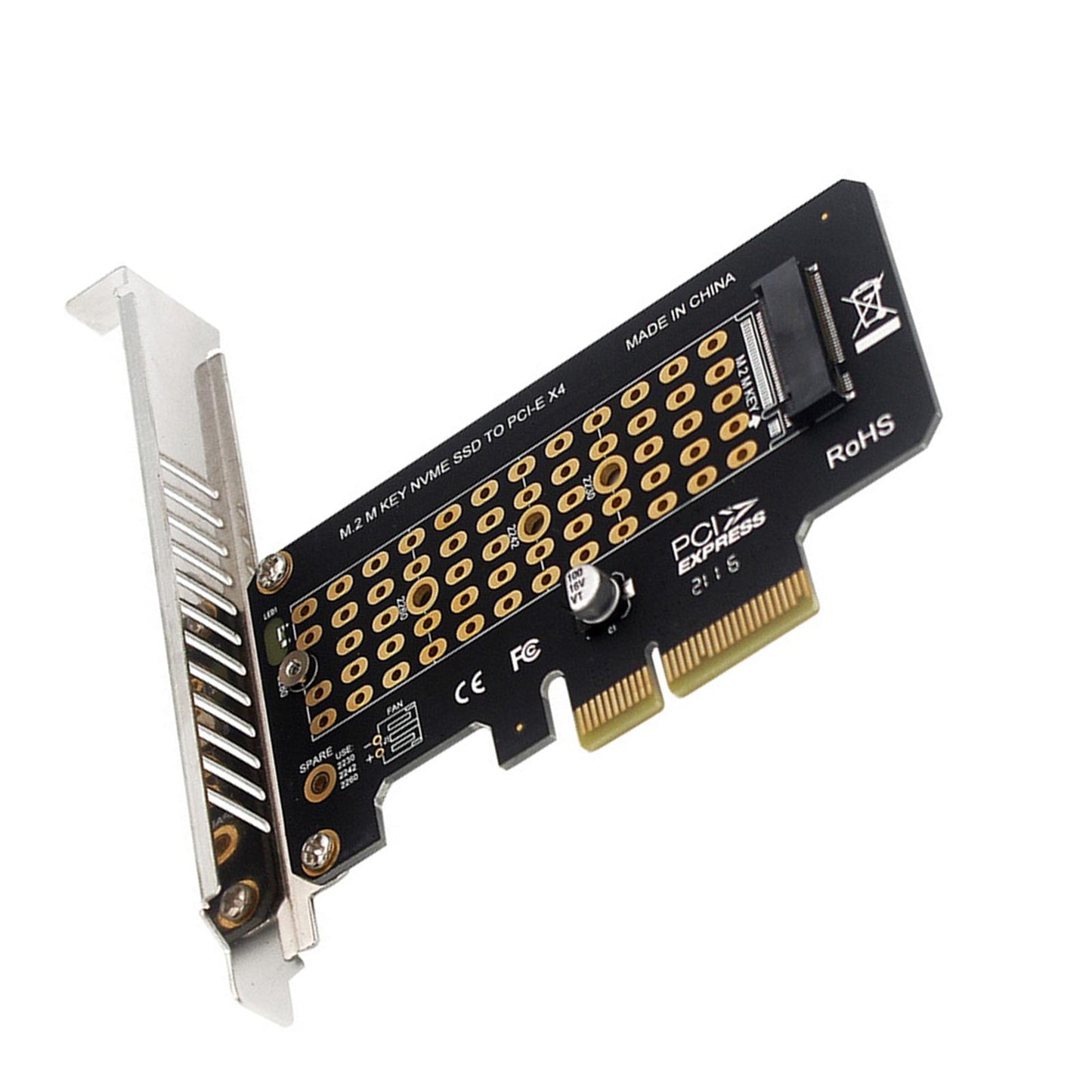 PCI-E To M2 Nvme Adapter PCI-E X4x8x16 Slot Converter Card full height