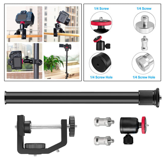 Table Desk Camera Clamp Mount w/1/4 Screw for DSLR Camcorder with Ball Head"